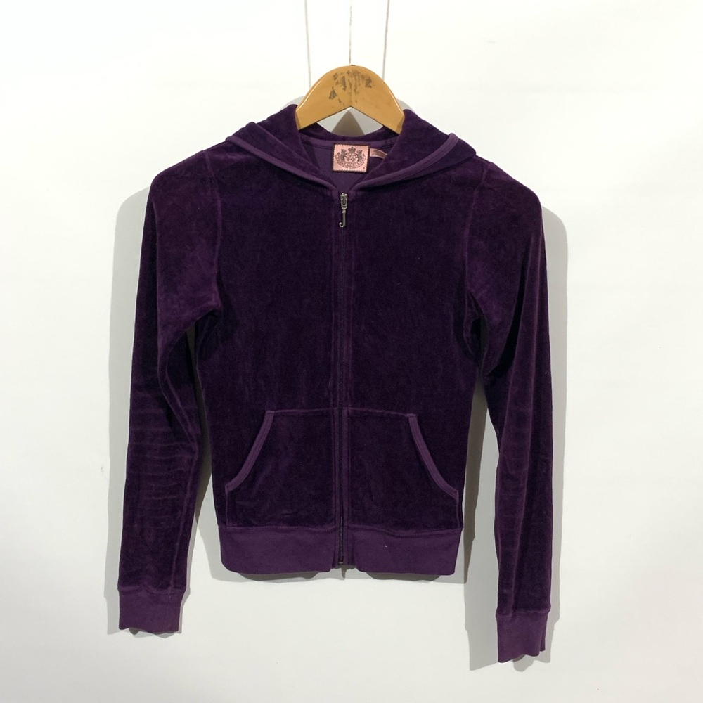 Juicy couture velour fleece hoodie sweatshirt